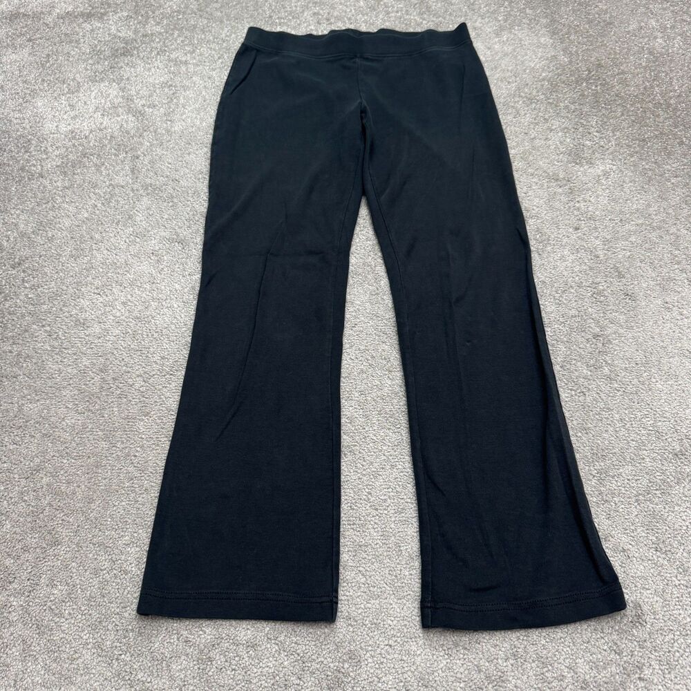 Chaps Denim Pull On Flare Pants Women Medium Black Mid Rise Stretch Casual 32x30